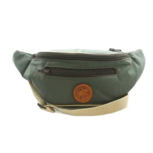 ウエストバッグ ファニーパック ボディバッグ ロゴパッチ カーキ /MI