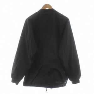 STUSSY ブルゾン MA-1 ナイロンジャケット ジップアップ ロゴプリント L 黒 ブラック /KU