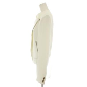 Helmut Lang ベルトクロップドジャケット ラムレザー 0 ホワイト 16-5104220