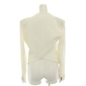 Helmut Lang ベルトクロップドジャケット ラムレザー 0 ホワイト 16-5104220