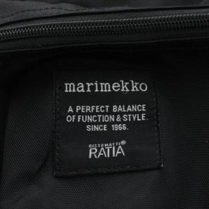 marimekko リュックサック デイバッグ ロゴ ナイロン 黒 ブラック /AN76 MA