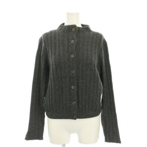 カーディガン カシミヤ 40 グレー