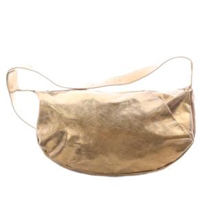 CRACKED LEATHER BODY BAG ショルダーバッグ ボディバッグ レザー ゴールド色 /AN7