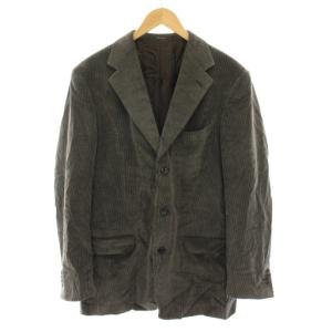 テーラードジャケット シングル コーデュロイ カシミヤ混 50 濃茶 ダークブラウン 1242S0 /YT