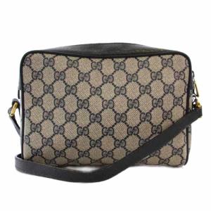 GUCCI オールドグッチ GGスプリーム ショルダーバッグ PVC レザー ネイビー 98.02.087 /AN53
