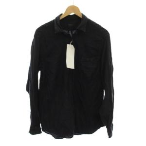 23SS シャツ シルク混 2 ネイビー X01-02014
