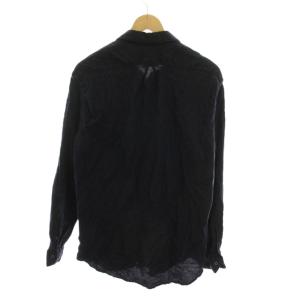 COMOLI 23SS シャツ シルク混 2 ネイビー X01-02014
