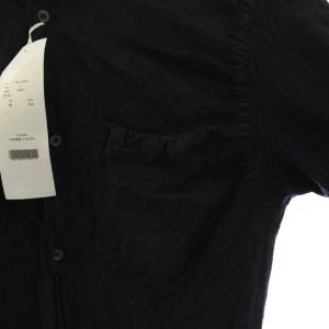 COMOLI 23SS シャツ シルク混 2 ネイビー X01-02014