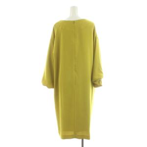 ADORE ワンピース ミモレ ロング 7分袖 バルーンスリーブ 38 黄 イエロー 531-0140315 /AN33