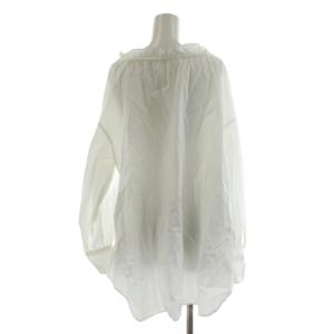 SLOBE IENA シャツ ブラウス 長袖 フリル 白 ホワイト /AN46 MA
