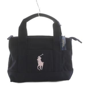 ハンドバッグ トートバッグ ロゴ 刺繍 キャンバス ピンク 紺 ネイビー /AN25 MA