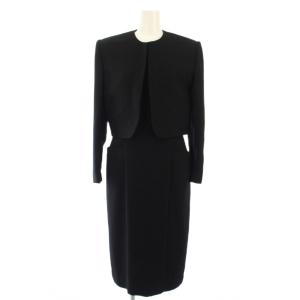 FORMAL ヴィンテージ ブラックフォーマル 喪服 ノーカラージャケット ワンピース 五分袖 ロング