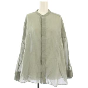 シアーシャツ バンドカラー 長袖 Free グリーン /TK MA