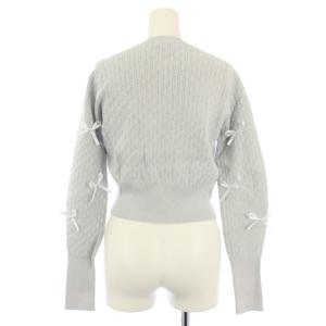 SNIDEL リボンモチーフカーディガン ニット 長袖 ONE グレー /TK MA