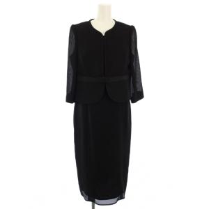 FORMAL ブラックフォーマル 喪服 ワンピース 七分袖 ロング 11AR 黒 ブラック /TK MA