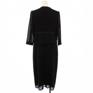 Chloe FORMAL ブラックフォーマル 喪服 ワンピース 七分袖 ロング 11AR 黒 ブラック /TK MA