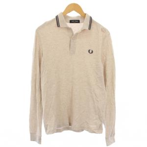 ポロシャツ 長袖 ロゴ 刺繍 S ベージュ /TK MA