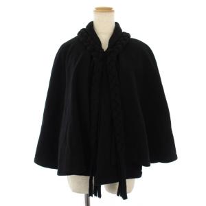 ポンチョ ジャケット ウール 38 黒 /BM MA