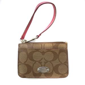 シグネチャー カードケース コインケース キーリング付き 茶 /BM MA