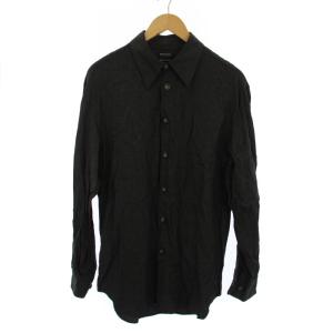 シャツ 長袖 ストライプ柄 グレー /BM MA