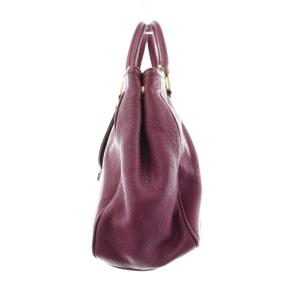 TORY BURCH トートバッグ ハンドバッグ レザー ロゴ 紫 パープル /KU MA