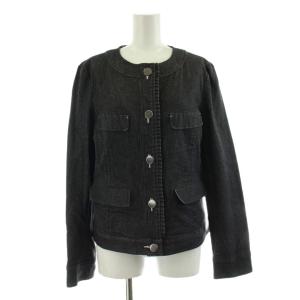 SONIA RYKIEL Collection セットアップ 上下 デニム ノーカラージャケット クロップドパンツ ラメ 40 38