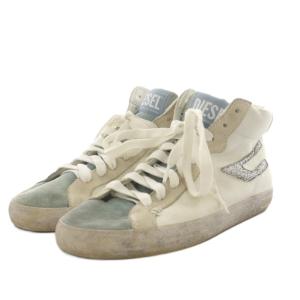 DIESEL スニーカー シューズ ロゴ 24.5cm 白 ホワイト /AN42 MA