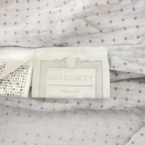 BEARDSLEY シャツ ブラウス カットソー フレンチスリーブ F グレー チェック柄 ドット模様  /LP MA
