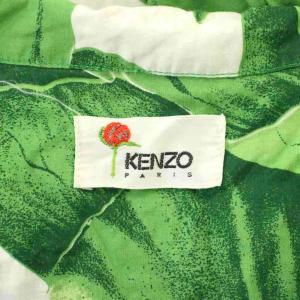 KENZO シャツ ブラウス カットソー M 緑 グリーン 七分袖 ポケット /LP MA