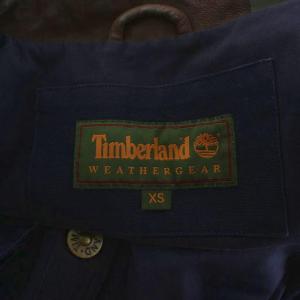 Timberland ハンティングジャケット 上着 XS 紺 ネイビー コーデュロイ襟 長袖 フラップポケット /GG MA