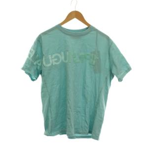 Tシャツ カットソー L 水色 ライトブルー 半袖 文字プリント 無地 /LP MA