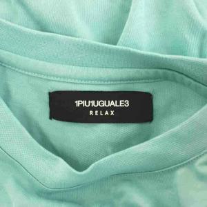1PIU1UGUALE3 RELAX Tシャツ カットソー L 水色 ライトブルー 半袖 文字プリント 無地 /LP MA