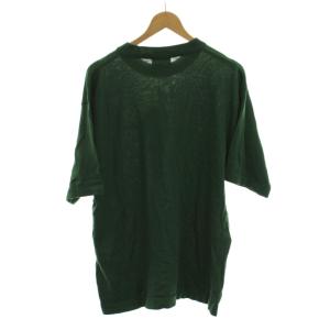 LACOSTE ニット セーター 4 緑 グリーン 半袖 ラウンドネック ロゴ刺繍 /LP MA