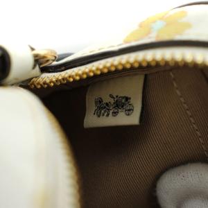 COACH カメラバッグ ショルダーバッグ 花柄 レザー 白 ホワイト /AN3 MA