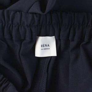 IENA パンツ 40 紺 ネイビー フルレングス ゴムウエスト ストレートシルエット /AP MA