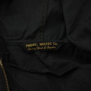 PHIGVEL MAKERS & Co. パーカー プルオーバー 長袖 ハーフジップ 2 黒 ブラック /KU MA