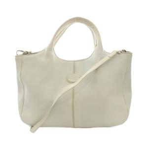トートバッグ ショルダーバッグ 2WAY レザー 白 ホワイト /YM H
