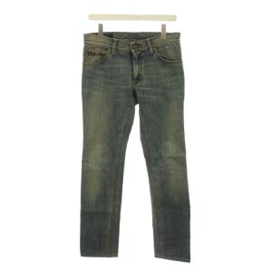 デニムパンツ ジーンズ ウォッシュ加工 44 青 ブルー /YM H