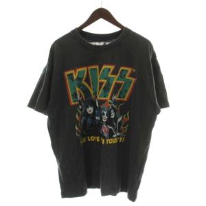 KISS THE LOVE TOUR '71 Tシャツ M グレー プリント 半袖 ラウンドネック /GG