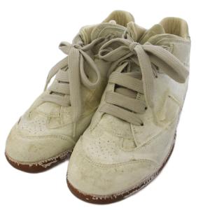 スニーカー ペンキ加工 レザー 42 ホワイト