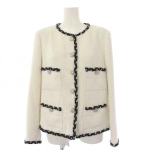 UNIFORM 24SS ツイードノーカラージャケット ココマーク ビジュー 38