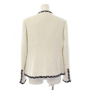 CHANEL UNIFORM 24SS ツイードノーカラージャケット ココマーク ビジュー 38