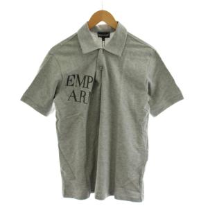 ポロシャツ 半袖 ロゴ XL グレー /AN78 MA