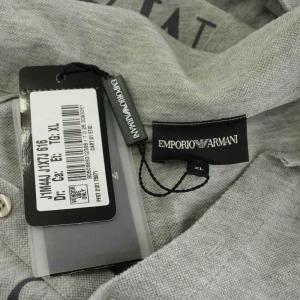 EMPORIO ARMANI ポロシャツ 半袖 ロゴ XL グレー /AN78 MA