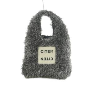 シテン CITEN ハンドバッグ ファー 黒 ブラック シルバーカラー ファー /MI MA