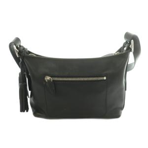 COACH ショルダーバッグ レザー タッセルチャーム付き 黒 ブラック /MI MA