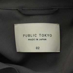 PUBLIC TOKYO シャツ 2 グレー 無地 開襟 五分袖 /GG15 MA