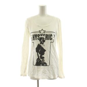 Tシャツ カットソー 長袖 プリント F 白 ホワイト 0123CL02 /KU 7 MA