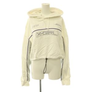 スウェット パーカー プルオーバー クロップド丈 M 白 ホワイト /MI MA