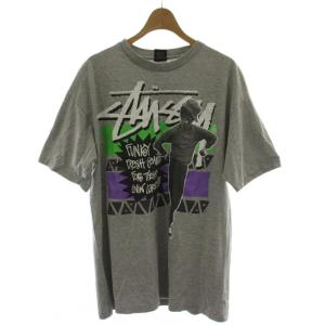 Tシャツ L グレー 半袖 ロゴ プリント /GG49 GY28